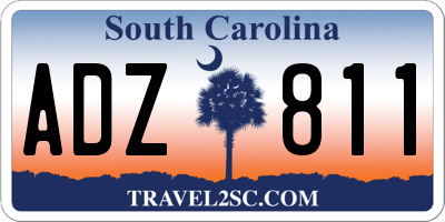 SC license plate ADZ811