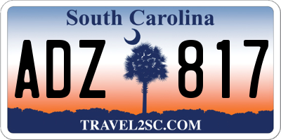 SC license plate ADZ817