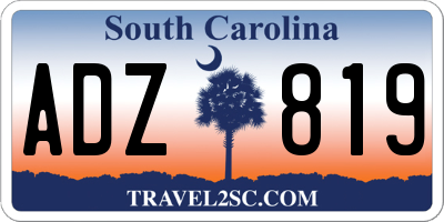 SC license plate ADZ819