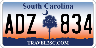 SC license plate ADZ834