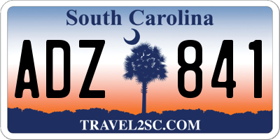 SC license plate ADZ841