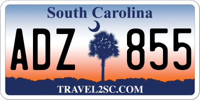 SC license plate ADZ855