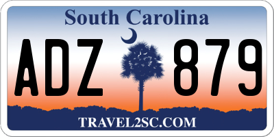 SC license plate ADZ879