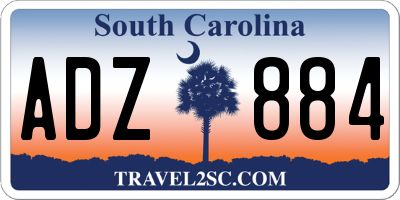 SC license plate ADZ884