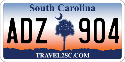 SC license plate ADZ904