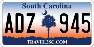 SC license plate ADZ945