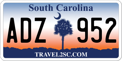 SC license plate ADZ952
