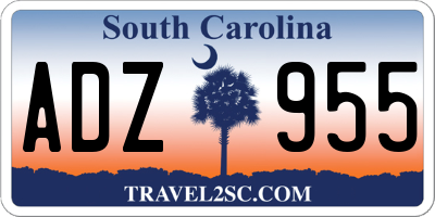 SC license plate ADZ955