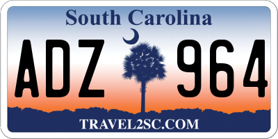 SC license plate ADZ964
