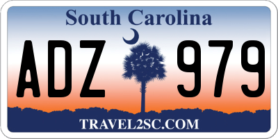 SC license plate ADZ979