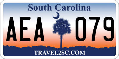 SC license plate AEA079