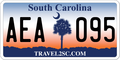 SC license plate AEA095