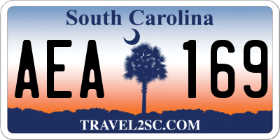 SC license plate AEA169