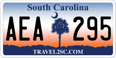 SC license plate AEA295