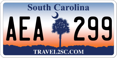 SC license plate AEA299