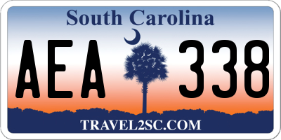 SC license plate AEA338