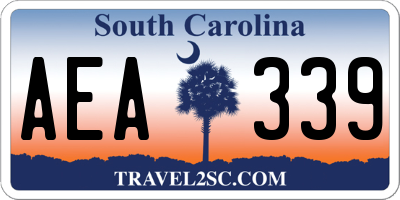 SC license plate AEA339