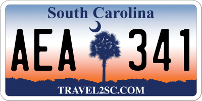 SC license plate AEA341