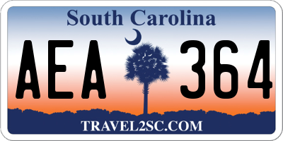 SC license plate AEA364