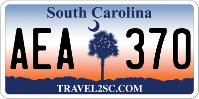 SC license plate AEA370
