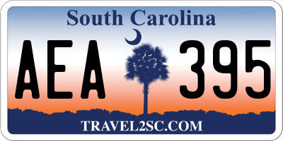 SC license plate AEA395