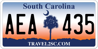 SC license plate AEA435