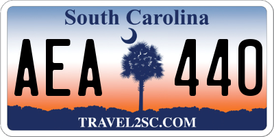 SC license plate AEA440