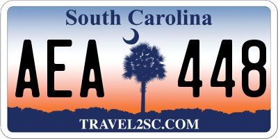 SC license plate AEA448