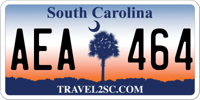 SC license plate AEA464