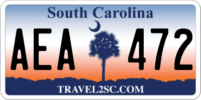 SC license plate AEA472