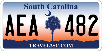 SC license plate AEA482