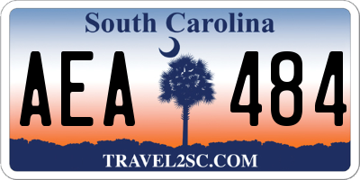 SC license plate AEA484