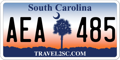 SC license plate AEA485