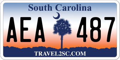 SC license plate AEA487