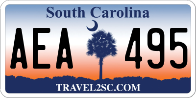 SC license plate AEA495