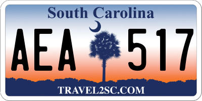 SC license plate AEA517