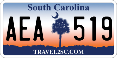 SC license plate AEA519