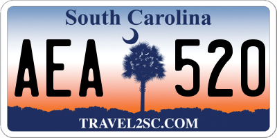 SC license plate AEA520