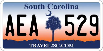 SC license plate AEA529