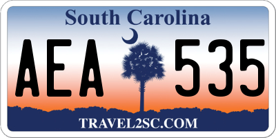SC license plate AEA535