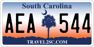 SC license plate AEA544