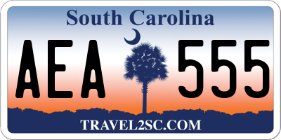 SC license plate AEA555