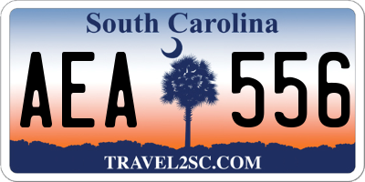 SC license plate AEA556