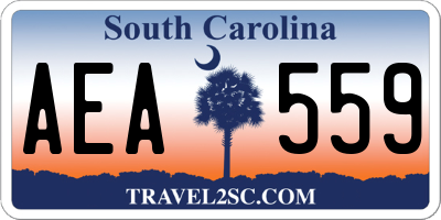SC license plate AEA559