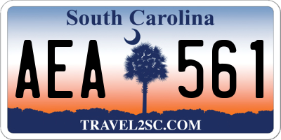 SC license plate AEA561