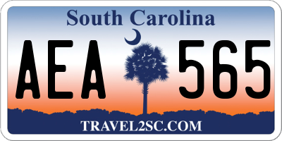 SC license plate AEA565