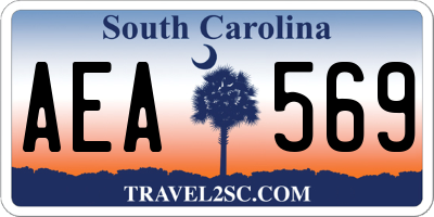 SC license plate AEA569