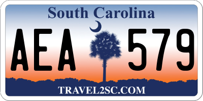 SC license plate AEA579
