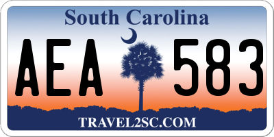 SC license plate AEA583