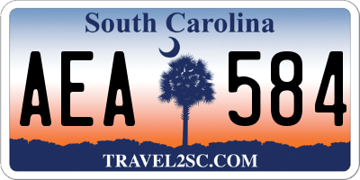 SC license plate AEA584